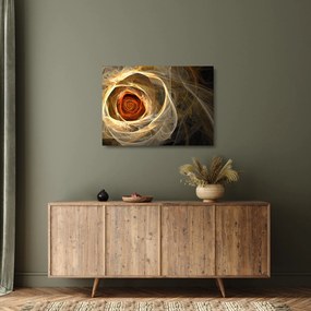 Obraz na szkle - Abstrakcyjne róże w ognistych kolorach (70x50 cm)