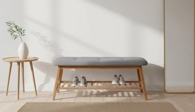 Drewniana ławka z półką siedzisko na buty 100 cm N1-K40