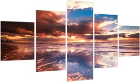 Obraz - Wieczorna plaża (125x70 cm)
