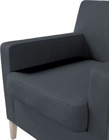 Pokrowiec na fotel Karlstad kolor niebieski tkanina strukturalna
