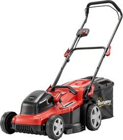 Outsunny Elektryczna Kosiarka 800 W z szerokością cięcia 40 cm, pojemnik na trawę 45 l, wskaźnik akumulatora, ochrona przed przeciążeniem, 7 wysokości cięcia | Aosom PL