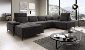 Narożnik FOCUS XL z elektryczną regulacją siedziska Prawostronny w tkaninie Promocyjnej SALVADOR 16 WERSAL