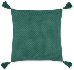 Poszewka dekoracyjna MORRIS z frędzlami zielona 45x45 cm HOMLA