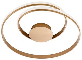 LED ściemnialna oprawa sufitowa TORSION LED/30W/230V brązowa