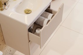 Wisząca szafka podumywalkowa 2 szuflady Nova 50 cm, kaszmir mat