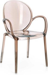 Jasnobrązowe plastikowe krzesło ogrodowe Camilla – Bizzotto