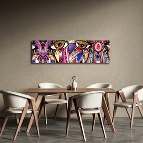 Obraz - Street art - sowa (170x50 cm)