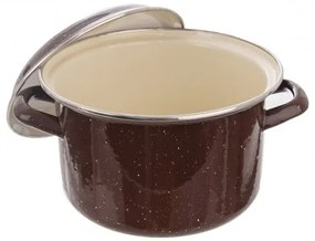 Orion Rondel emaliowany z pokrywką Brown LEM, 2,5 l, 2,5 l