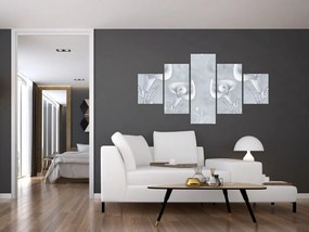 Obraz - Perłowe kwiaty (125x70 cm)