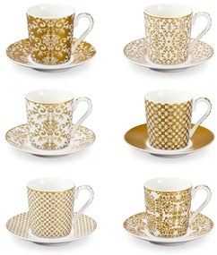 Porcelanowe filiżanki w kolorze złota zestaw 6 szt. My Coffee – Tescoma