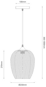 Lampa wisząca ALMA 1xE27