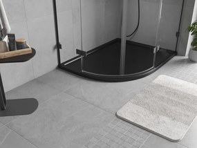 Mexen Flow brodzik półokrągły asymetryczny slim prawy 100 x 90 cm, czarny mat - 46Q709010R