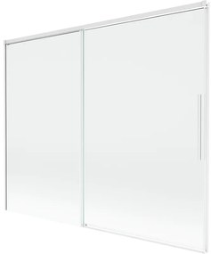 Mexen Rox parawan nawannowy 2-skrzydłowy rozsuwany 190 x 150 cm, transparent, biały - 8C9-190-001-20-00