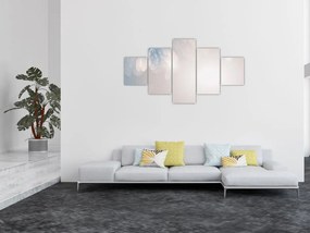 Obraz - Zaśnieżone kwiaty (125x70 cm)