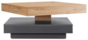 Stolik Kawowy Obrotowy PICO 67 cm do Salonu Dąb Artisan/Antracyt Nowoczesny