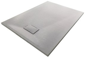 Brodzik prostokątny serii GT wykonany z SMC o wyglądzie betonuSzerokość 90 cm - możliwość wyboru długości i akcesoriów