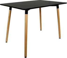 PROMOCJA Czarny stół jadalniany BERGEN 140x80 cm II. jakość