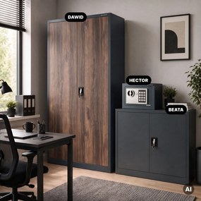 Mini sejf domowy elektroniczny na kod, na pieniądze i biżuterię, 230x170x170 mm: HECTOR