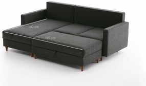 Sofa narożna Eva Left Anthracite