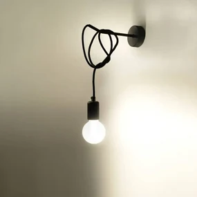 Kinkiet EDISON czarny SOLLUX  LIGHTING