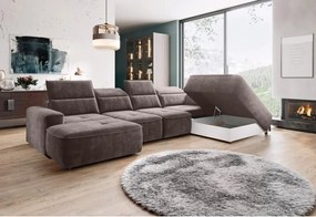 Narożnik COLOMBO XL Prawostronny z elektryczną regulacją siedziska w tkaninie PALLADIUM 05 WERSAL