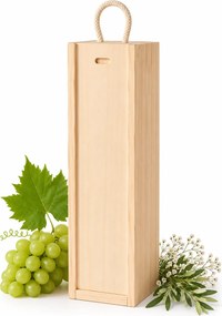 Drewniana skrzynka na wino z grawerem - Erseco