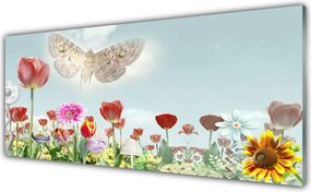 Szkło do Kuchni na Ścianę Pełnia Letniego Rozkwitu