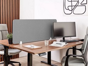Parawan akustyczny na stół, tekstylny, 180 x 40 cm, zielony
