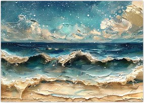 Obraz - Malowanie morza (70x50 cm)