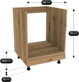 Zestaw Mebli Kuchennych MODERN 200 cm Biały Połysk/Dąb Nowoczesny
