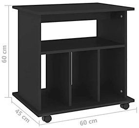 Czarny kontener biurkowy L4-F88