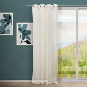 Beżowa zasłona z mieszanki lnu 140x260 cm Nodes – Casa Selección