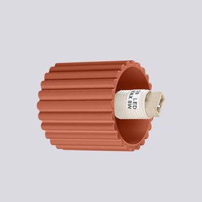 Kinkiet HALO ochra czerwona IP44 ryflowany SOLLUX  LIGHTING