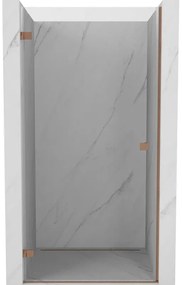 Mexen Lunar-B drzwi prysznicowe uchylne lewe 75 cm, transparent, miedź szczotkowana - 832-075-000-65-00-L