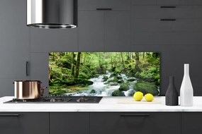 Panel Szklany Szumiący Potok w Gęstwinie Lasu