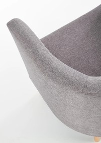 Tapicerowany fotel na drewnianych nóżkach Clubby