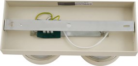 Nowoczesny sufitowy reflektor obrotowy i pochylany beżowy G9 2-punktowy - Go