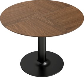 HOMCOM Okrągły stół dla 6 osób, 110 cm Nowoczesny stół kuchenny z podstawą do salonu, Brązowe usłojenie drewna | Aosom PL