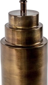 Lampa stołowa w stylu art deco z abażurem z aksamitu w kolorze bordowym z dodatkiem złota 40 cm - Bruut