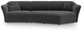 Ciemnoszary aksamitny narożnik Tokyo – Cosmopolitan Design