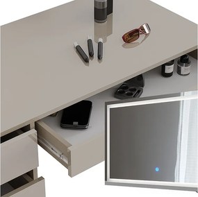 Toaletka szary wysoki połysk 120x55x75 sherry