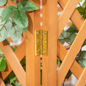 Outsunny Wysokie Łóżko Ogrodowe z Pomocą do Pnączy Skrzynka na Kwiaty Donica Brązowa | Aosom PL