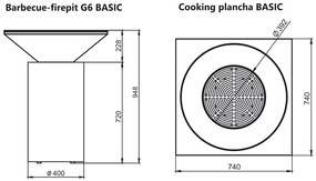 Artiss palenisko ogrodowe G6 BASIC corten