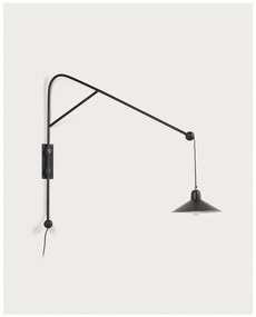 Czarny kinkiet ø 30 cm Eleazar – Kave Home