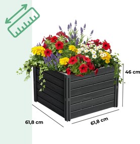 Podwyższona grządka BASE PLANT, 61x61x46cm, antracytowa Prosperplast