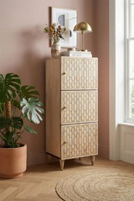 Wysoka wąska szafka w stylu rustykalnym - Nolen 9X