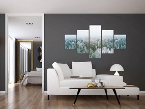 Obraz - Ośnieżone szczyty lasów (125x70 cm)