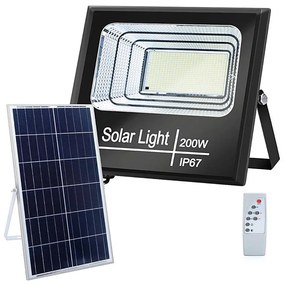 Aigostar - LED Ściemnialny naświetlacz solarny LED/200W/3,2V IP67 + pilot