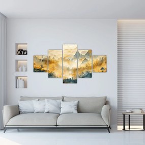 Obraz - Góry, akwarela (125x70 cm)