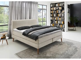 Beżowe łóżko boxspring 160x200 cm Linea – Meise Möbel